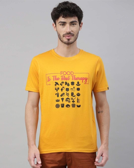 Shop Food Therapy Printed T-Shirt-Front