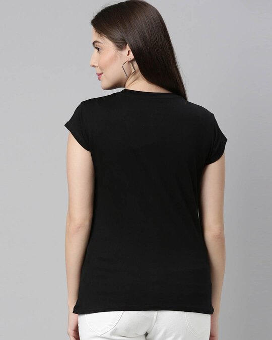 Shop High Rated Nakhra Black Women's T-shirt-Back