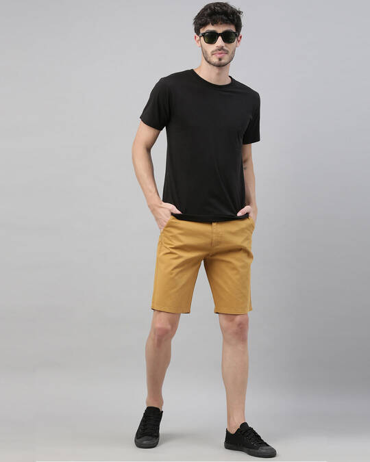 Shop Men's Brown Solid Casual Shorts