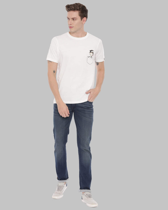 Shop Pocket Man Printed T-Shirt-Full