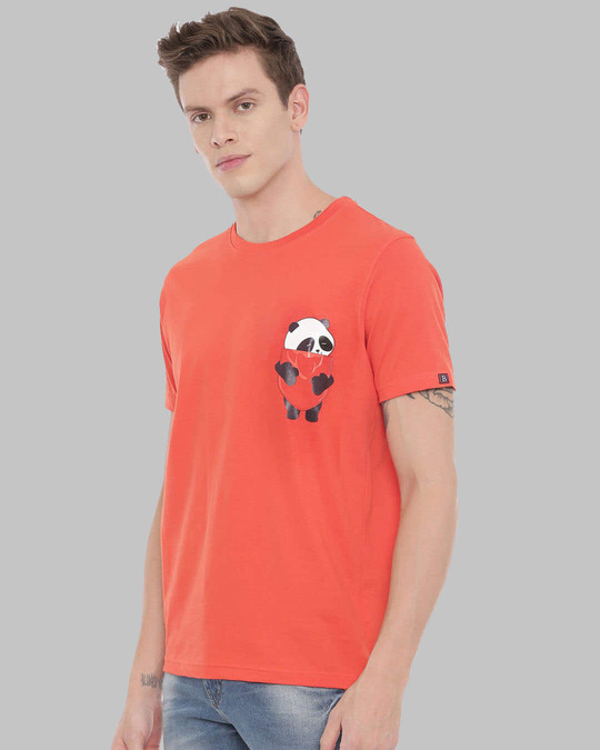 Shop Pocket Panda Printed T-Shirt-Back