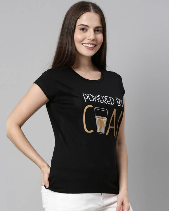 Shop Powerd By Chai Black Women's T-shirt-Full
