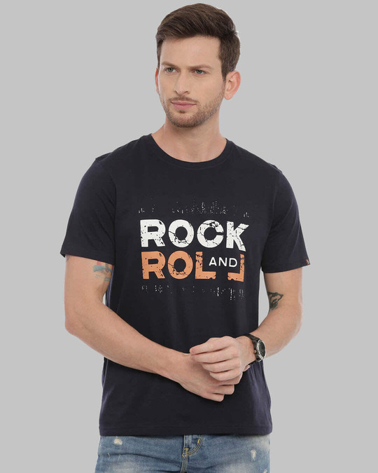 Shop Rock & Roll Printed T-Shirt-Back