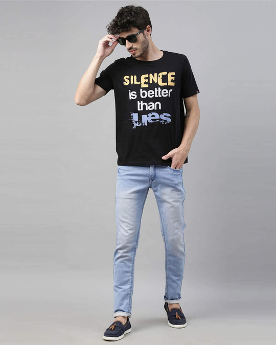 Shop Silence Is Better Than Lies Printed T-Shirt