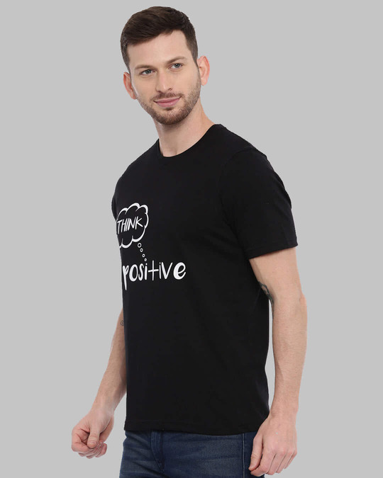 Shop Think Positive Printed T-Shirt-Back