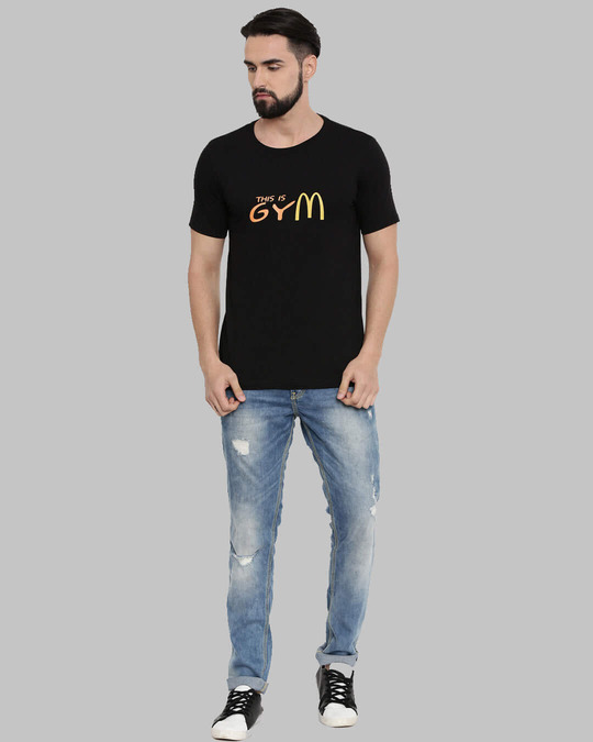 Shop This Is Gym Printed T-Shirt-Full