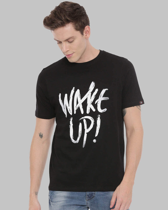Shop Wake Up Printed T-Shirt-Front