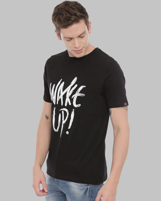 Shop Wake Up Printed T-Shirt-Back
