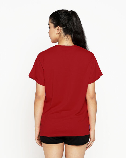 Shop Busy Being Cute Boyfriend T-Shirt (DL) Bold Red-Design