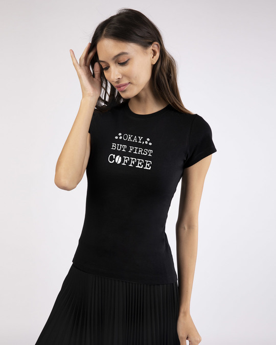 Shop But First, Coffee Half Sleeve T-Shirt-Design