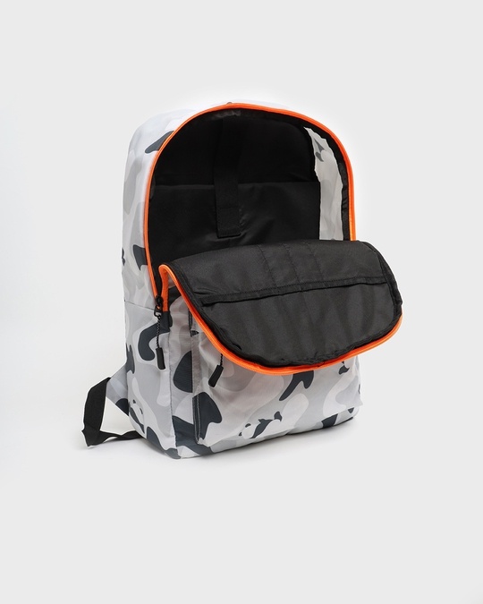 Shop BWKF White-Grey Camo Printed Laptop Bag