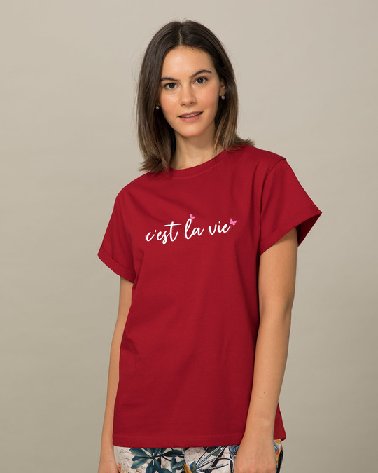 Shop C'est La Vie Boyfriend T-Shirt-Back