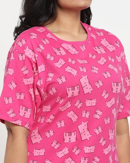 Shop Peppy Pink AOP Dress-Full