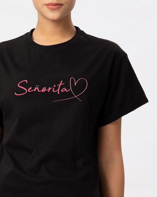 Shop Call Me Senorita Boyfriend T-Shirt-Front