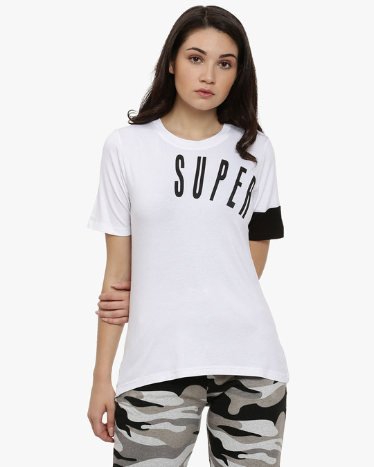 Shop Casual Half Sleeve Printed Stylish Casual Top-Front