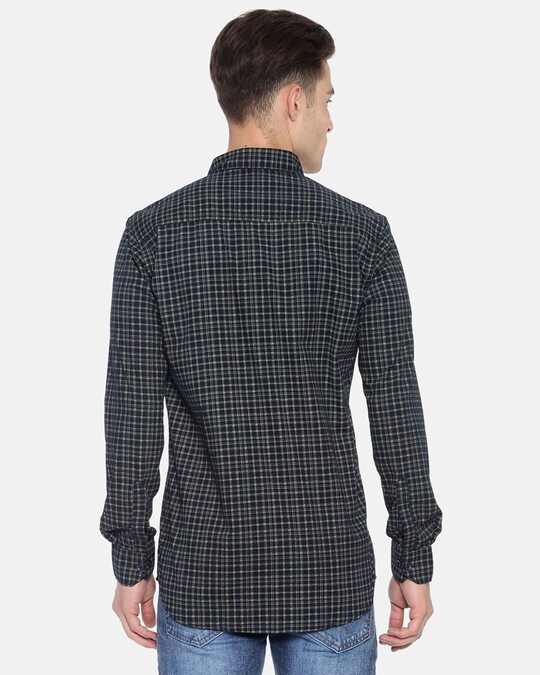 Shop Men's Black Checks Stylish Casual Shirt-Full