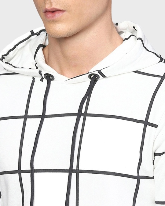 Shop Men's White Colorblock Full Sleeve Stylish Casual Sweatshirt-Full
