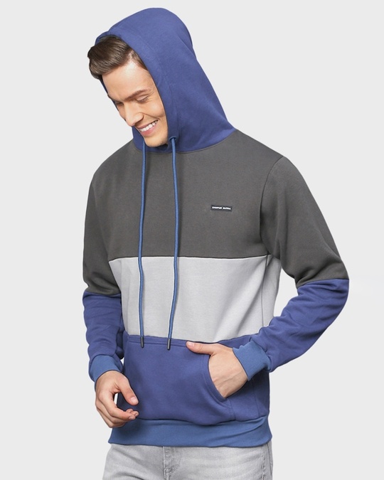 Shop Men's Multicolor Colorblock Full Sleeve Stylish Casual Sweatshirt-Design