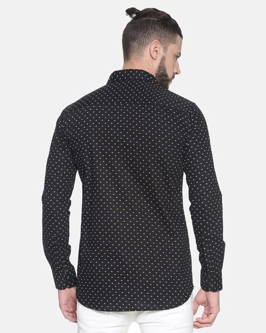 Shop Men Full Sleeve Polka Dots Design Stylish Casual Shirts-Full