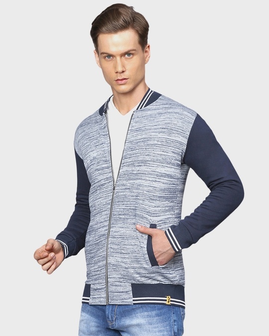 Shop Men's Blue Full Sleeve Stylish Casual Windcheater Varsity Jacket-Design