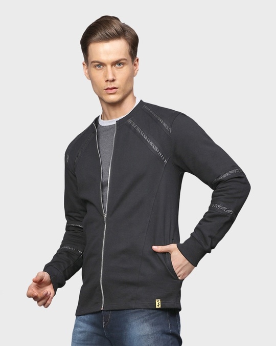 Shop Men's Black Full Sleeve Stylish Lightweight Casual Jacket-Design