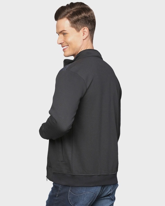 Shop Men's Black Full Sleeve Stylish Windcheater Casual Jacket-Back