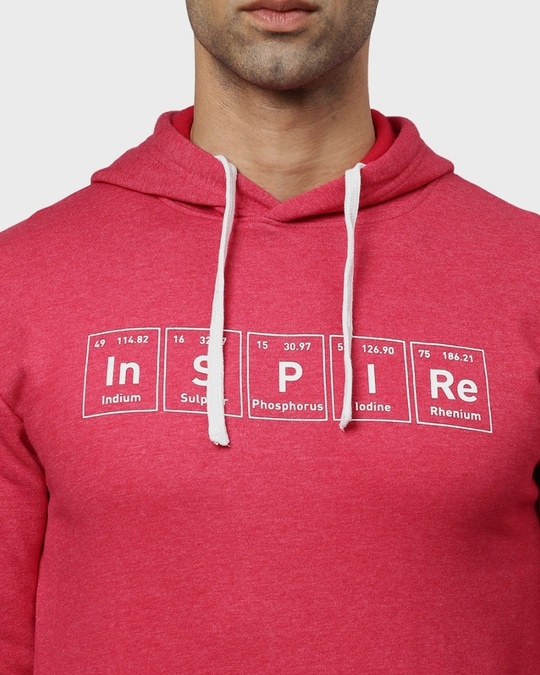Shop Men's Maroon Typography Full Sleeve Stylish Casual Hooded Sweatshirt