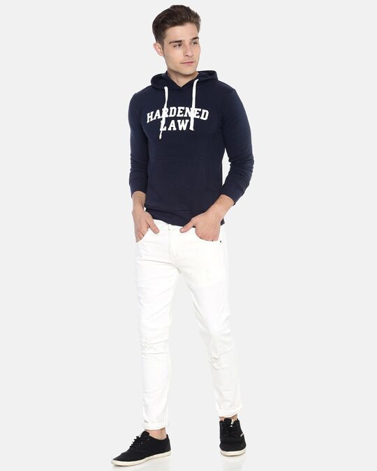 Shop Men's Printed Stylish Hooded Sweatshirt-Full