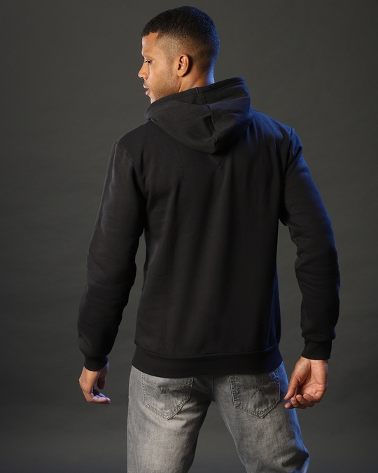 Shop Men's Black Typography Regular Fit Sweatshirt-Back