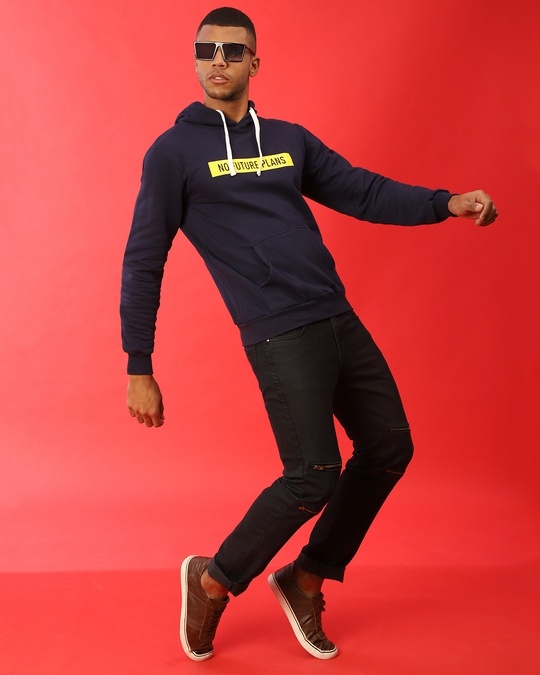 Shop Men's Blue Typography Regular Fit Sweatshirt