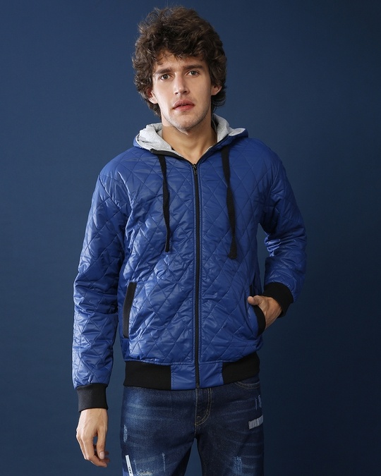 Blue Regular Fit Jacket for Men Blue 