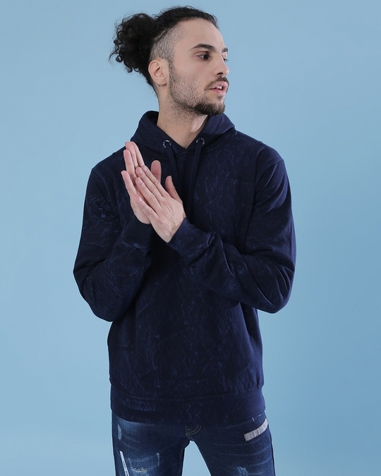 Shop Men's Blue Regular Fit Sweatshirt-Front