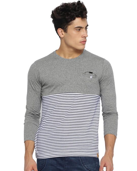 Shop Men's Down Stripes Full Sleeve T-Shirt-Front