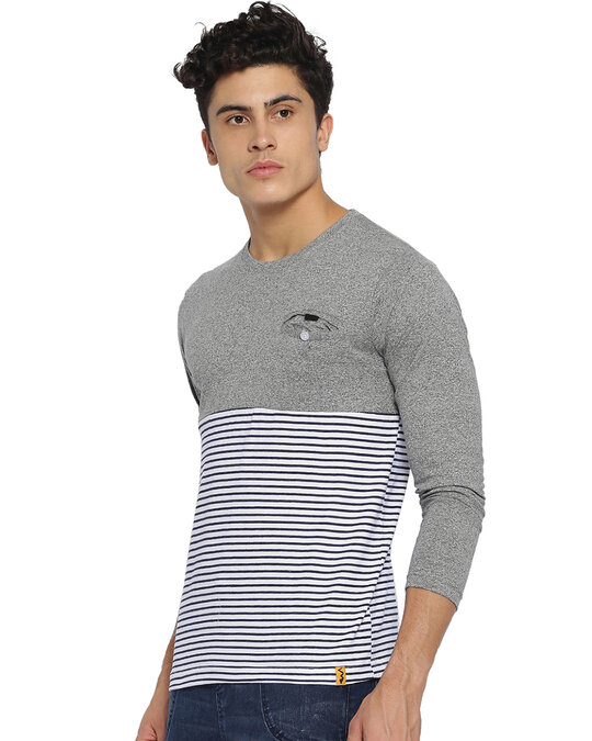 Shop Men's Down Stripes Full Sleeve T-Shirt-Back