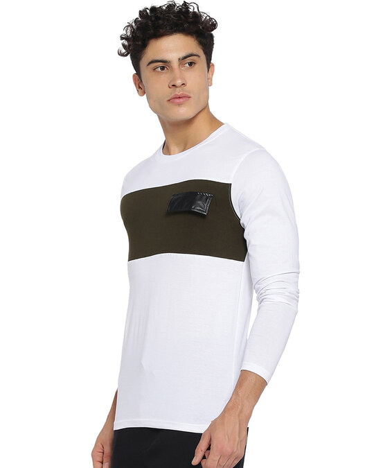 Shop Men's Solid Round Neck T-Shirt-Back