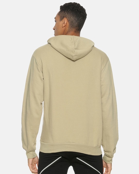Shop Men's Beige Stylish Full Sleeve Hooded Sweatshirt-Design