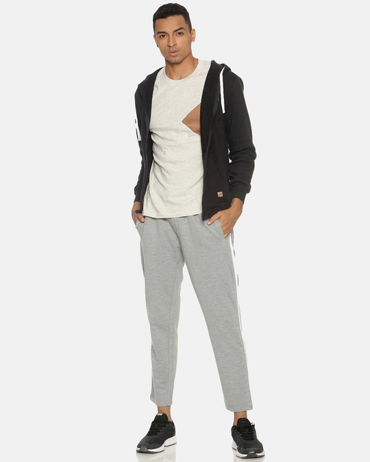 Shop Men's Black Stylish Full Sleeve Hooded Sweatshirt-Full