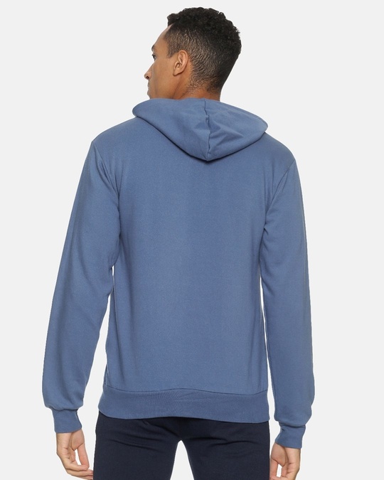Shop Men's Blue Stylish Full Sleeve Hooded Sweatshirt-Design