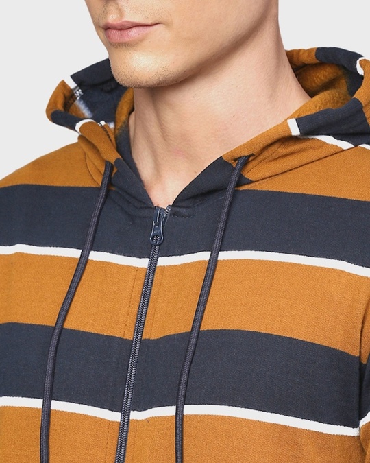 Shop Men's Multicolor Striped Full Sleeve Stylish Casual Sweatshirt-Full