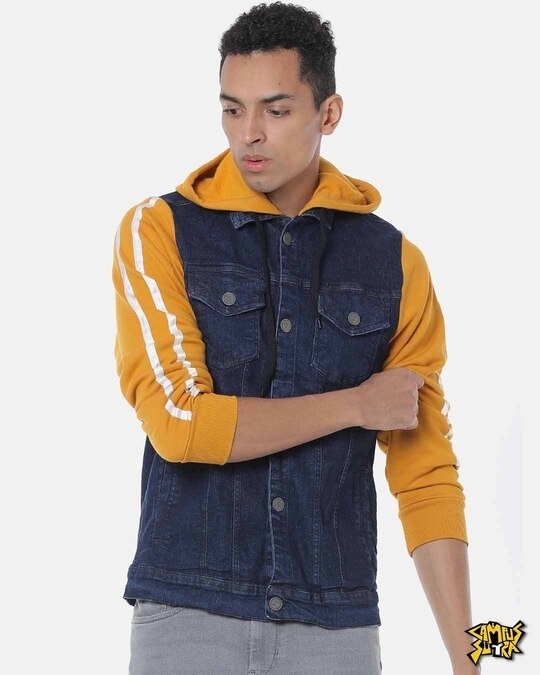Buy Campus Sutra Men Solid Full Sleeve Blue Denim Jacket at Amazon.in