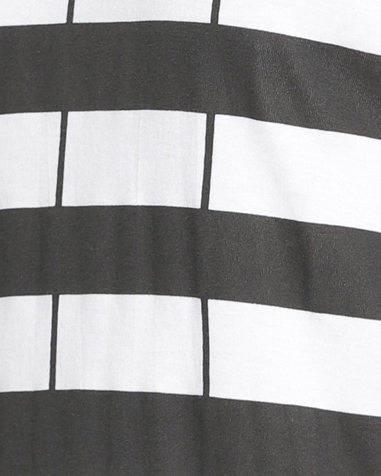 Shop Striped Men's's Round Neck White T-Shirt
