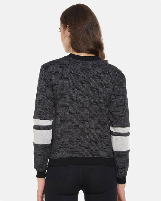 Shop Women's Grey Checks Stylish Casual Jacket-Full