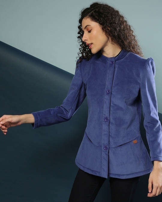Shop Women's Blue Regular Fit Blazer-Full