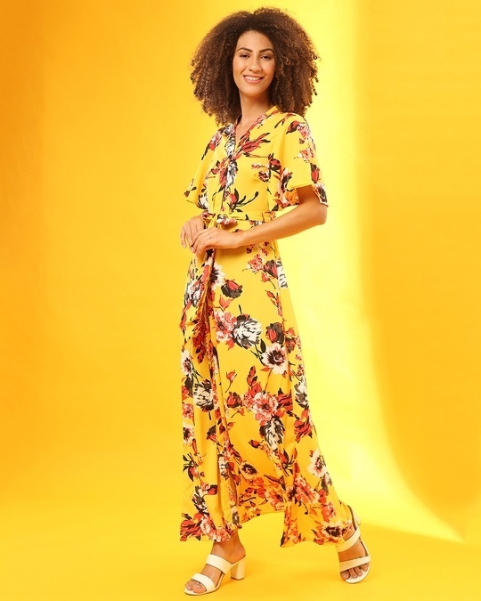 Shop Women's Multicolor Floral Print Regular Fit Dress