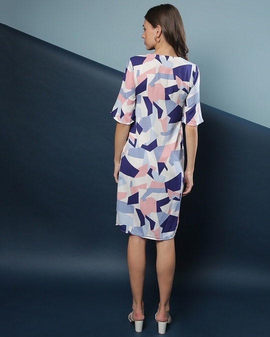 Shop Women's Multicolor Printed Regular Fit Dress-Design