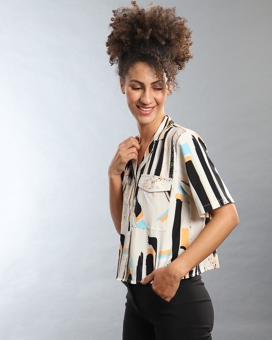 Shop Women's Multicolor Printed Regular Fit Shirt-Full