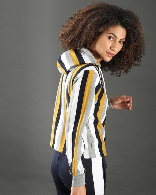 Shop Women's Multicolor Stripe Regular Fit Sweatshirt-Design