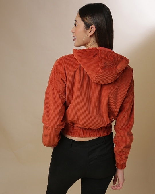 Shop Women's Orange Regular Fit Jackets-Design