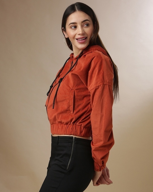 Shop Women's Orange Regular Fit Jackets-Full