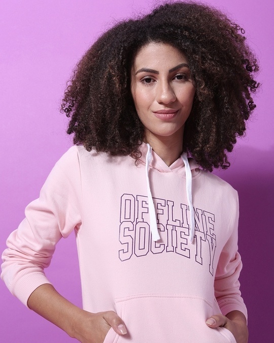 Shop Women's Pink Printed Regular Fit Sweatshirt
